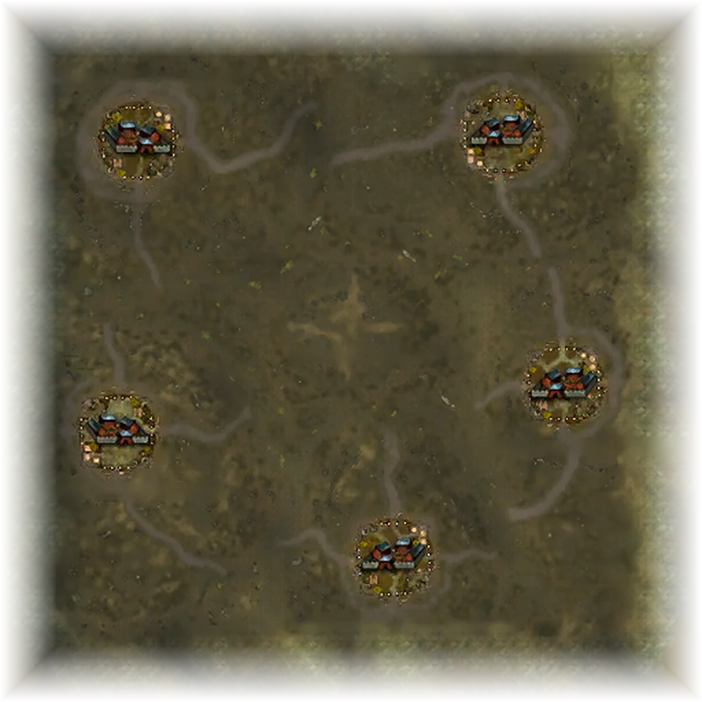 Five Circle Siege Warfare map